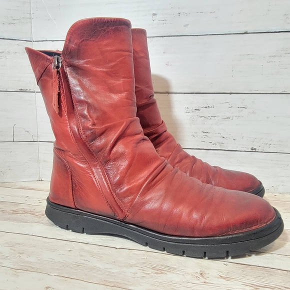 Miz Mooz Danny Women's Mid-Calf Boot Antique Red EU 39 - Picture 4 of 10